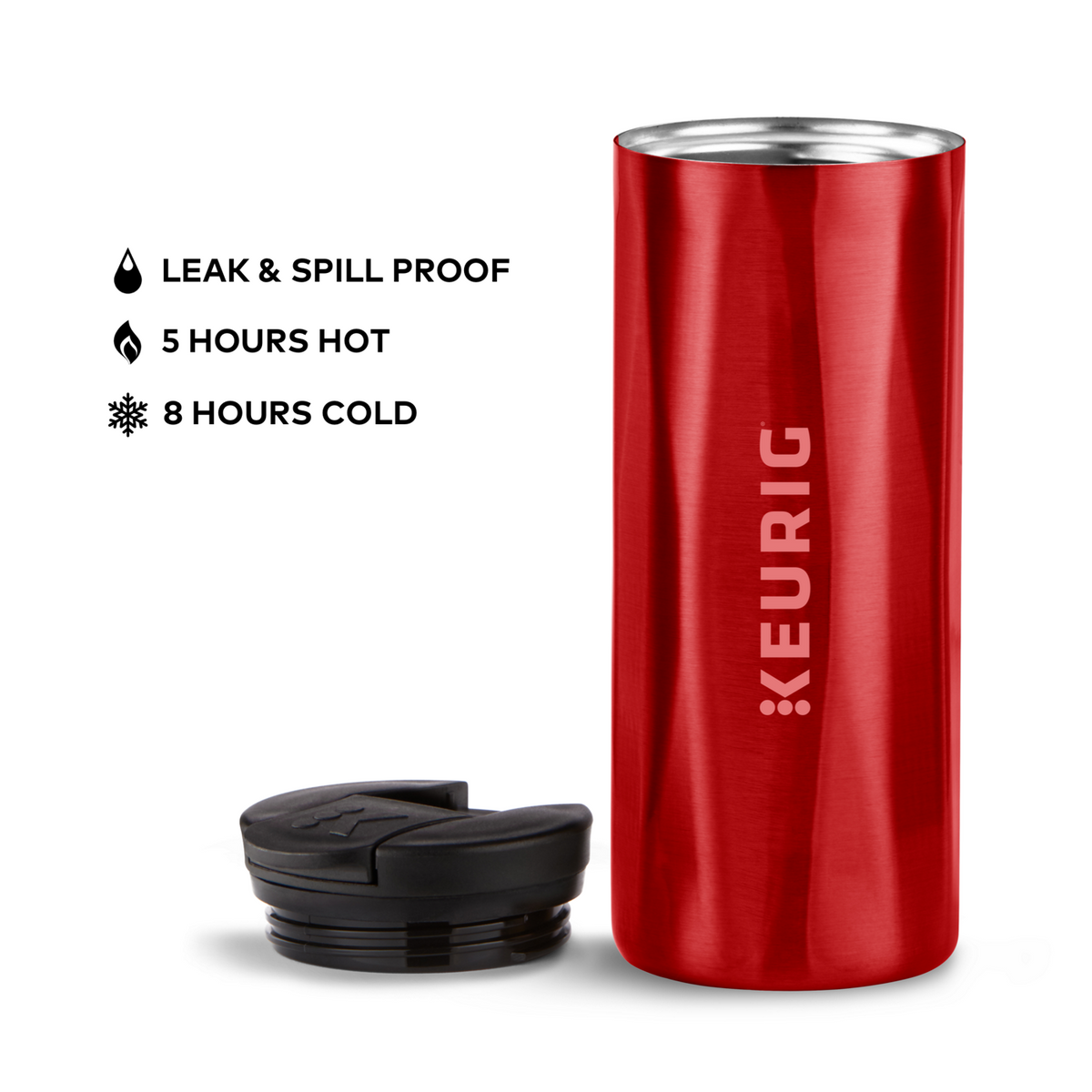 14oz. Faceted Travel Mug Red S7