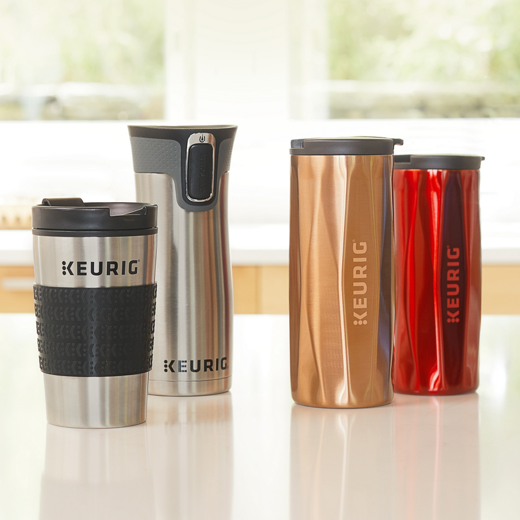 Keurig® insulated stainless steel travel mug 12oz J8