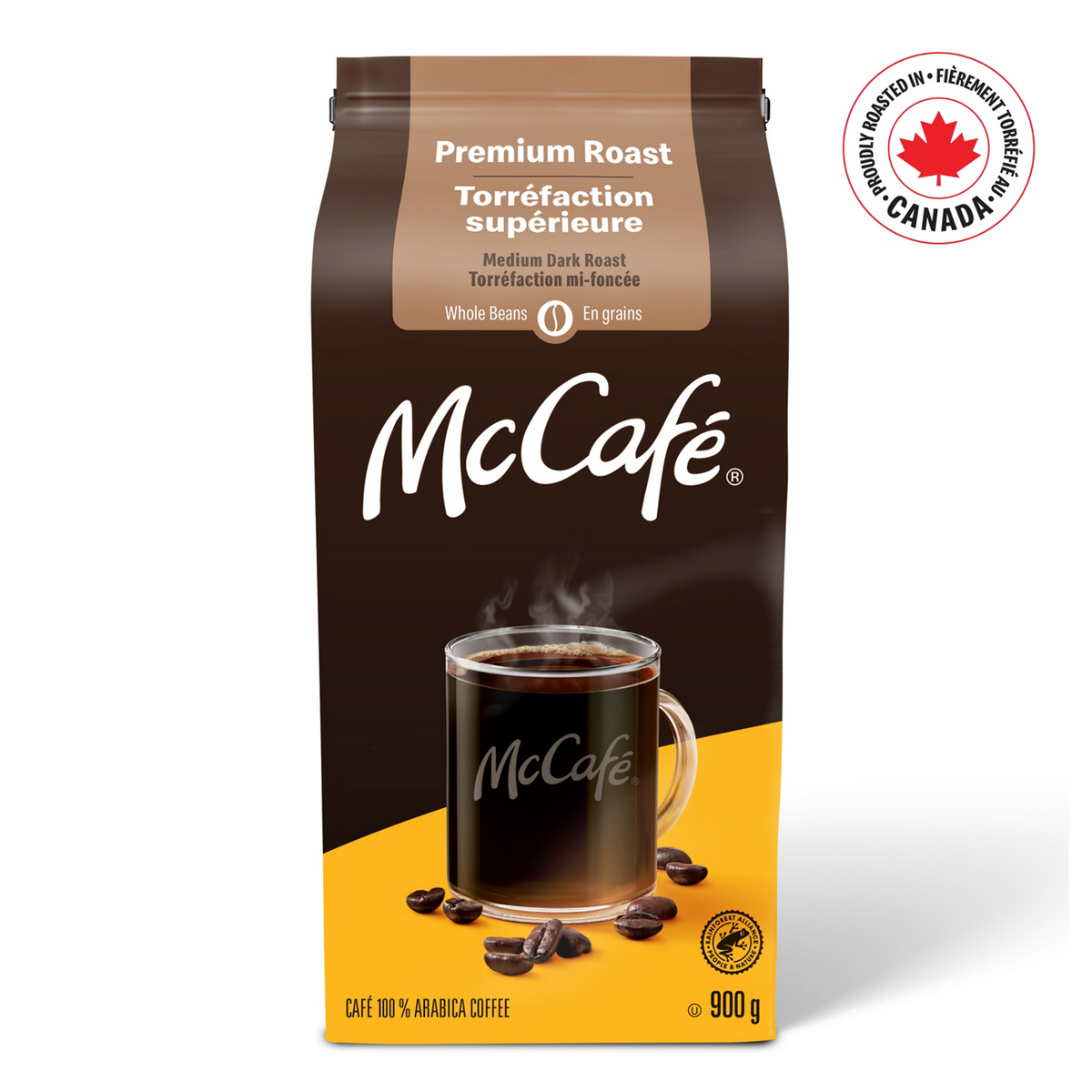 McCafé Premium Medium Dark Roast Whole Beans - 900g D2