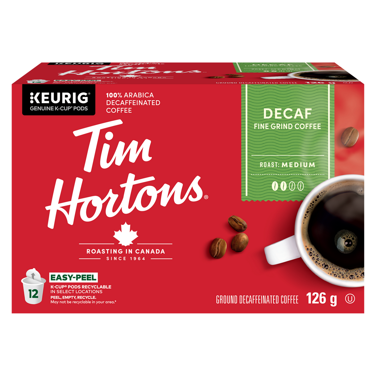 Tim Hortons Decaf Medium Roast Coffee Z4