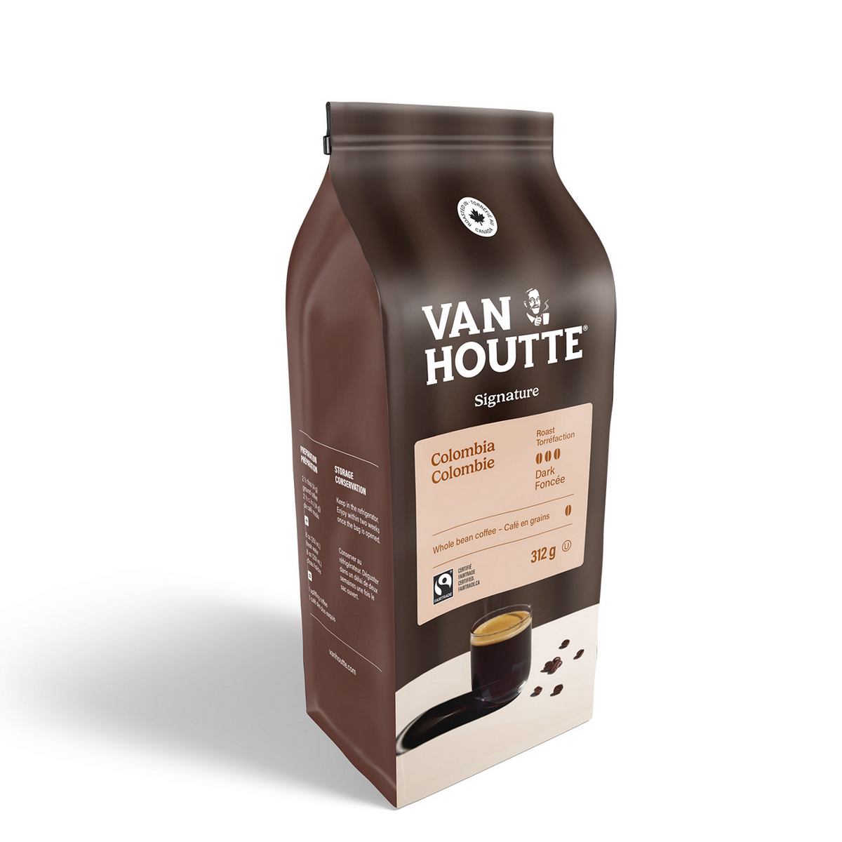 Van Houtte Colombia Fairtrade Signature Collection Dark Roast Whole Beans I8
