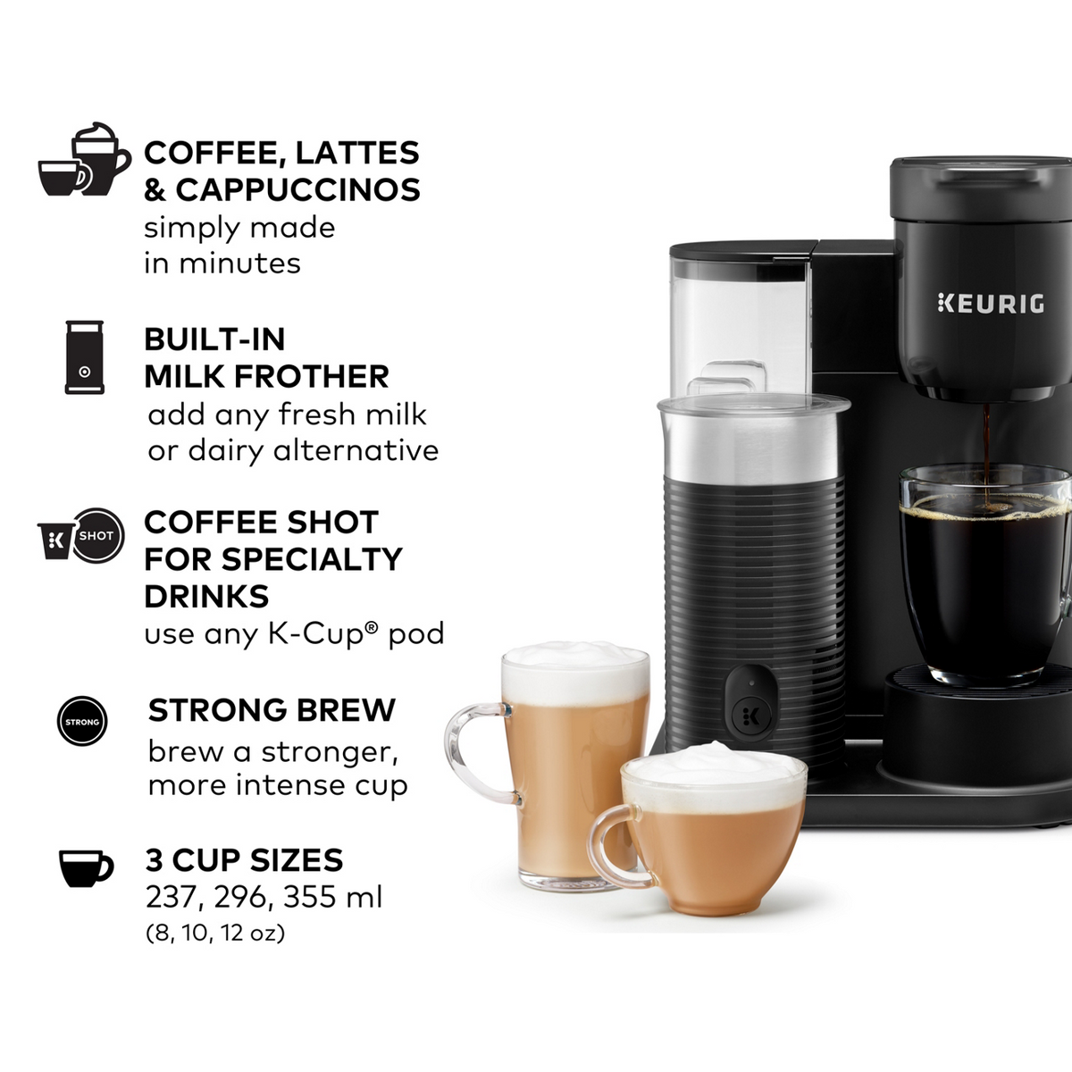 Keurig® K-Café Essentials® Single Serve Coffee - Latte & Cappuccino Maker B3