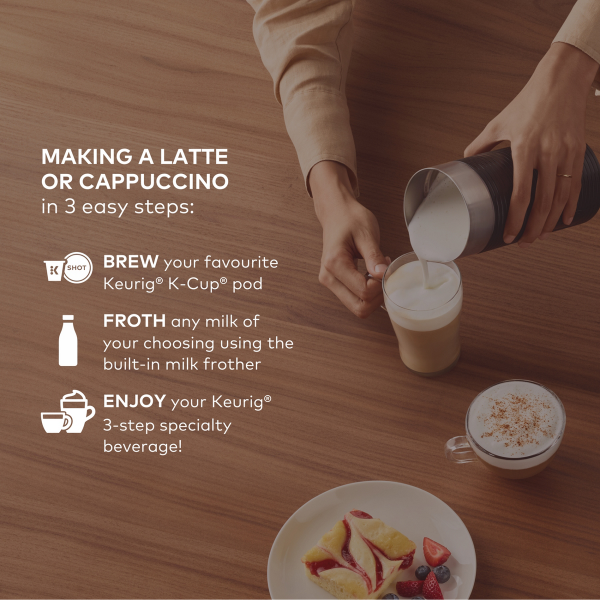 Keurig® K-Café Essentials® Single Serve Coffee - Latte & Cappuccino Maker B3