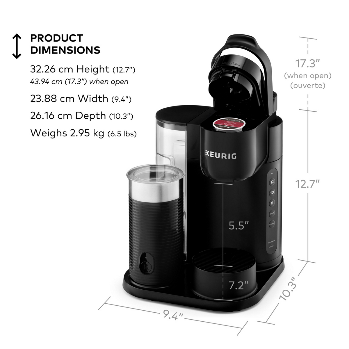 Keurig® K-Café Essentials® Single Serve Coffee - Latte & Cappuccino Maker W6
