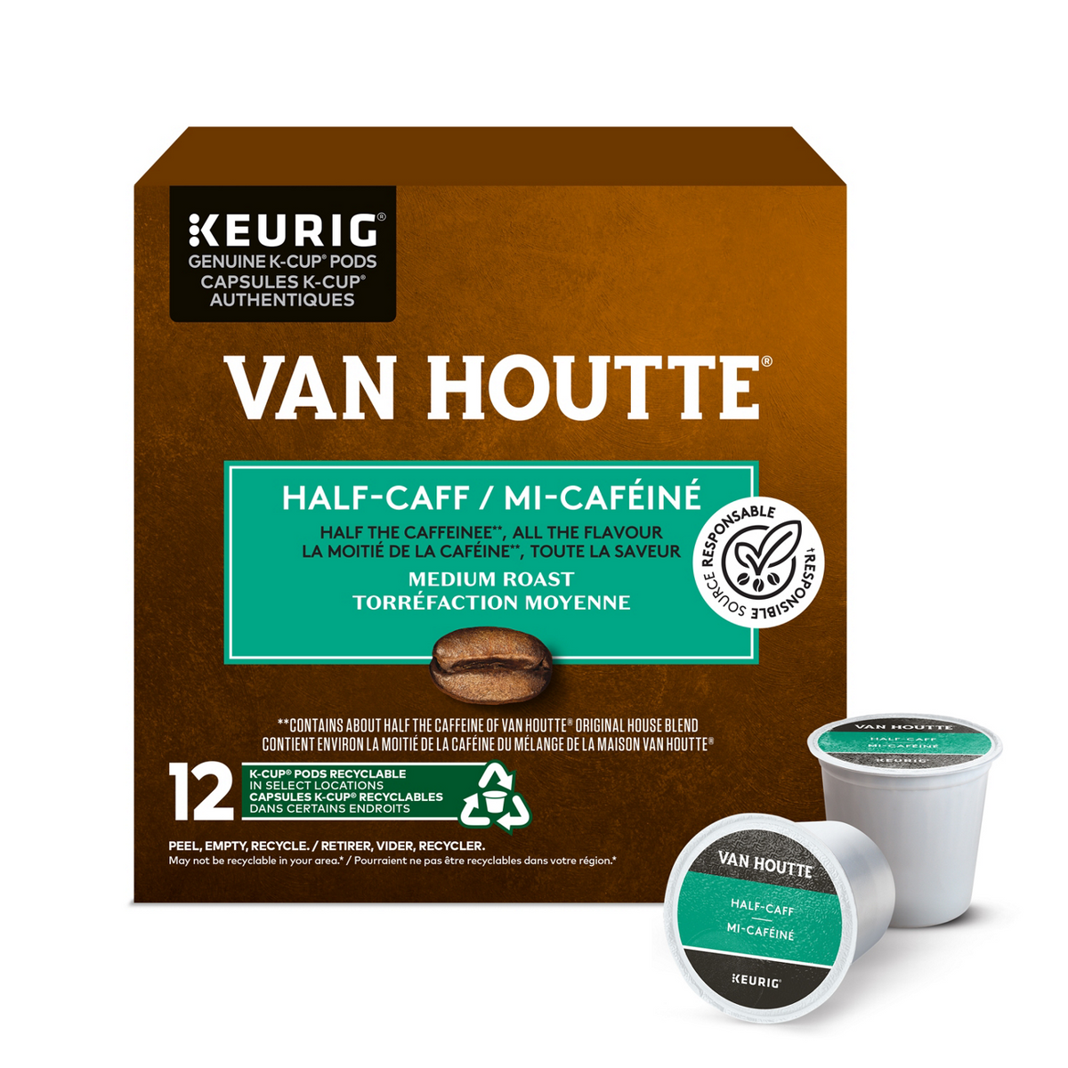Van Houtte Half Caff Medium Roast Coffee Q0