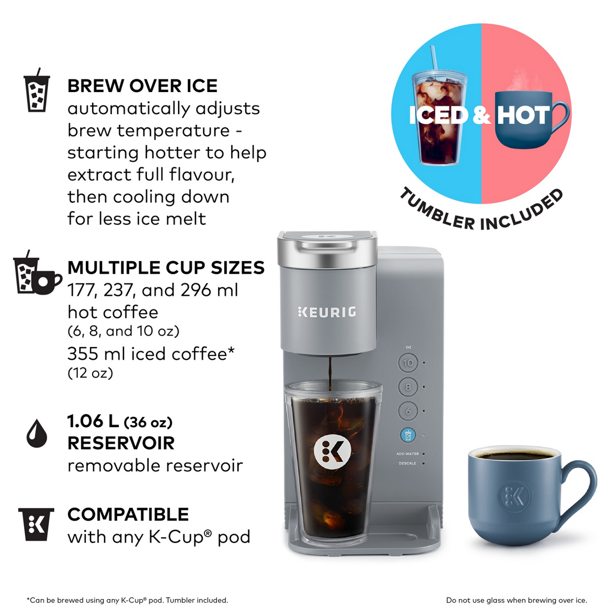 Keurig® Single Serve K-Iced Essentials® Coffee Maker L8