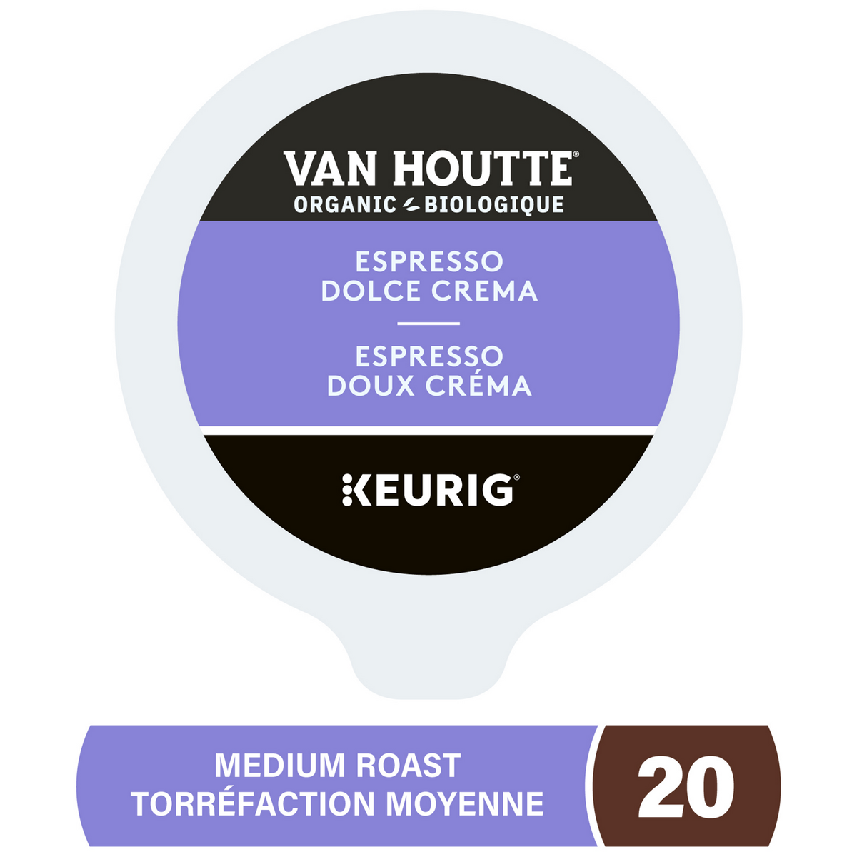 Van Houtte Espresso Dolce Crema Organic Fairtrade Medium Roast Coffee W6