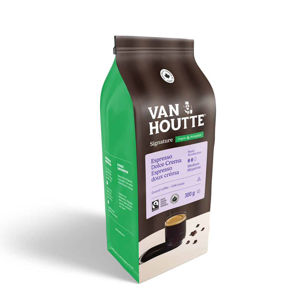 Van Houtte Espresso Dolce Crema Organic Fairtrade Medium Roast Espresso Ground K5