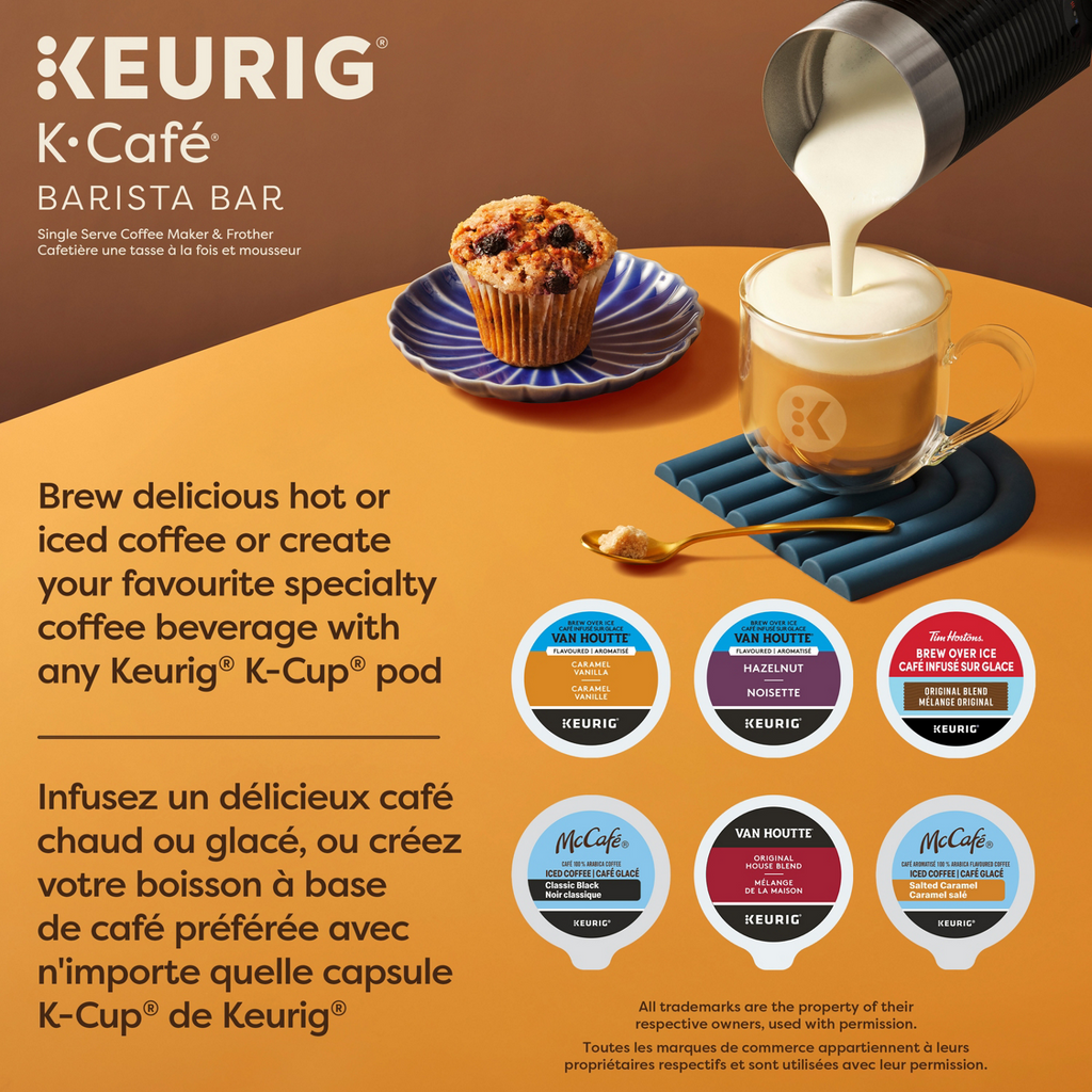 Keurig® K-Café® Barista Bar Single Serve Coffee - Latte & Cappuccino Maker O8
