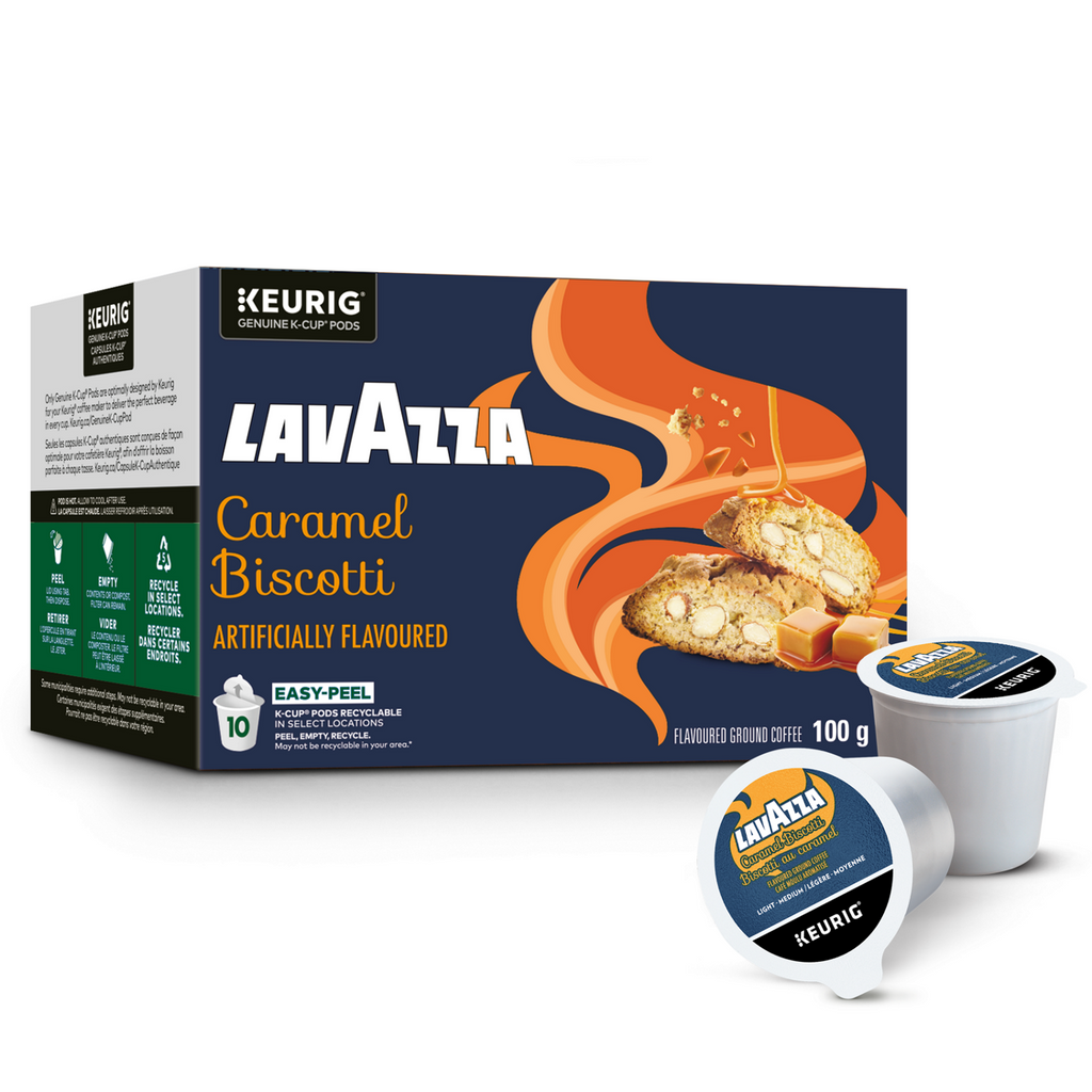 Lavazza Caramel Biscotti, K-Cup Coffee Pods X3