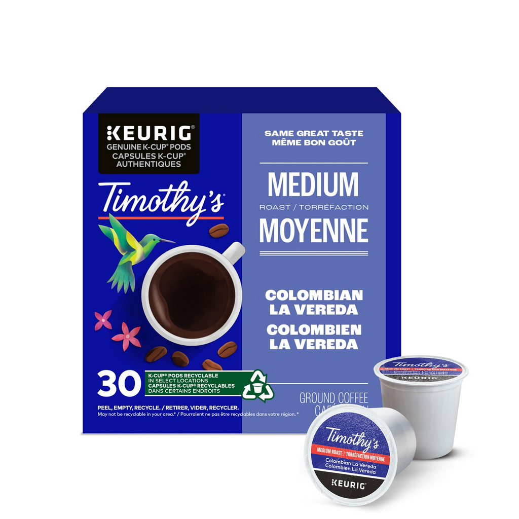 Timothy's Colombian La Vereda Medium Roast Coffee X9