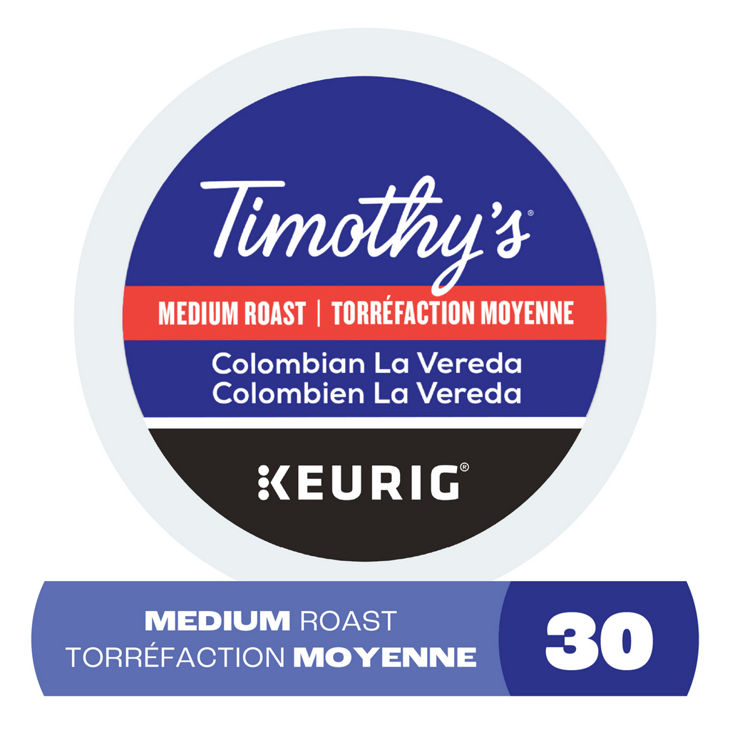 Timothy's Colombian La Vereda Medium Roast Coffee X9