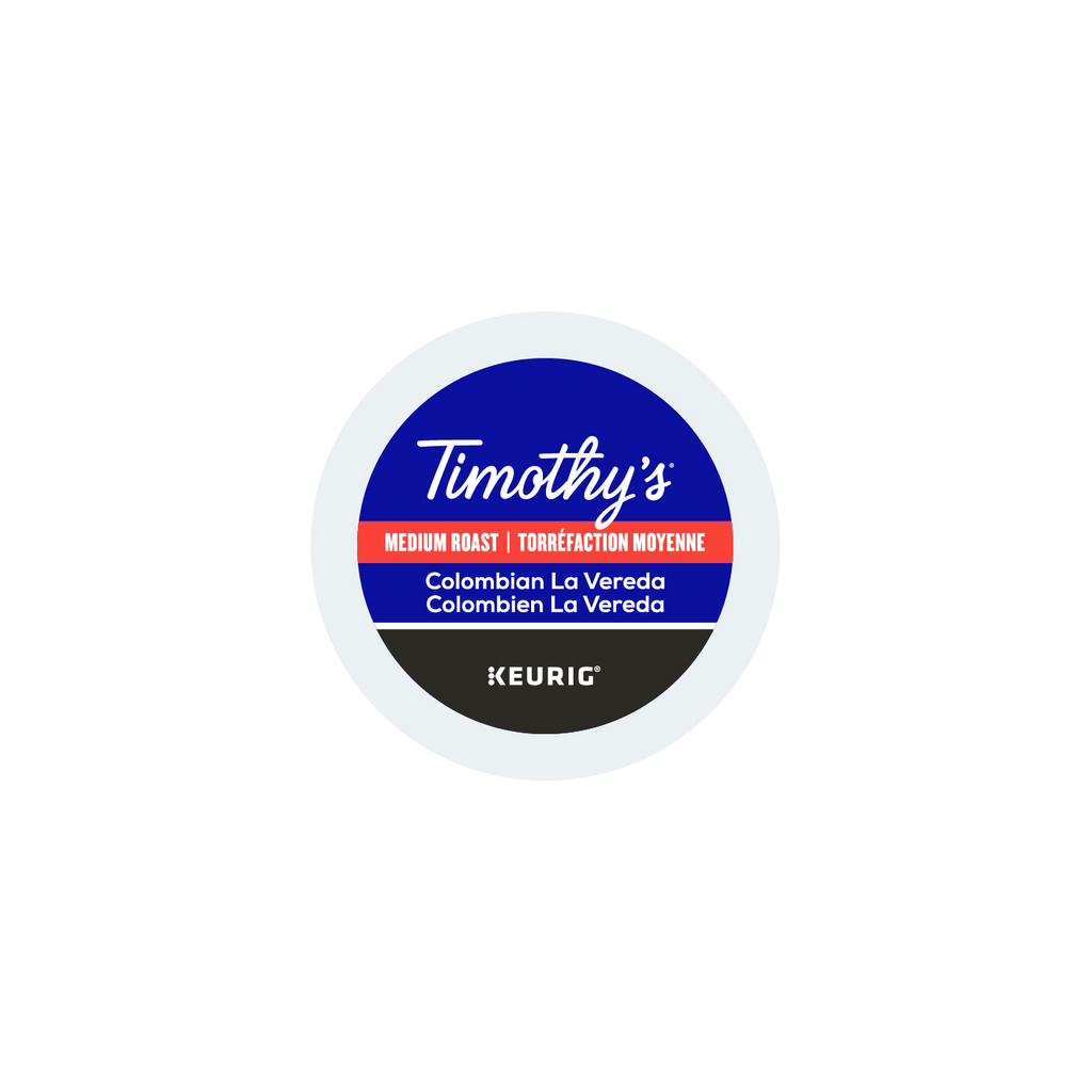 Timothy's Colombian La Vereda Medium Roast Coffee X9