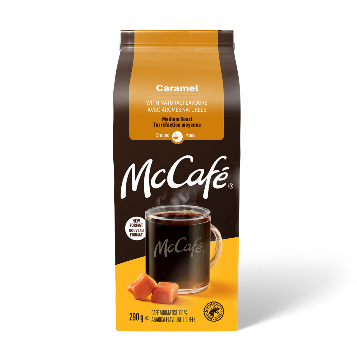 McCafé Premium Caramel Flavoured Medium Roast Ground Coffee U0