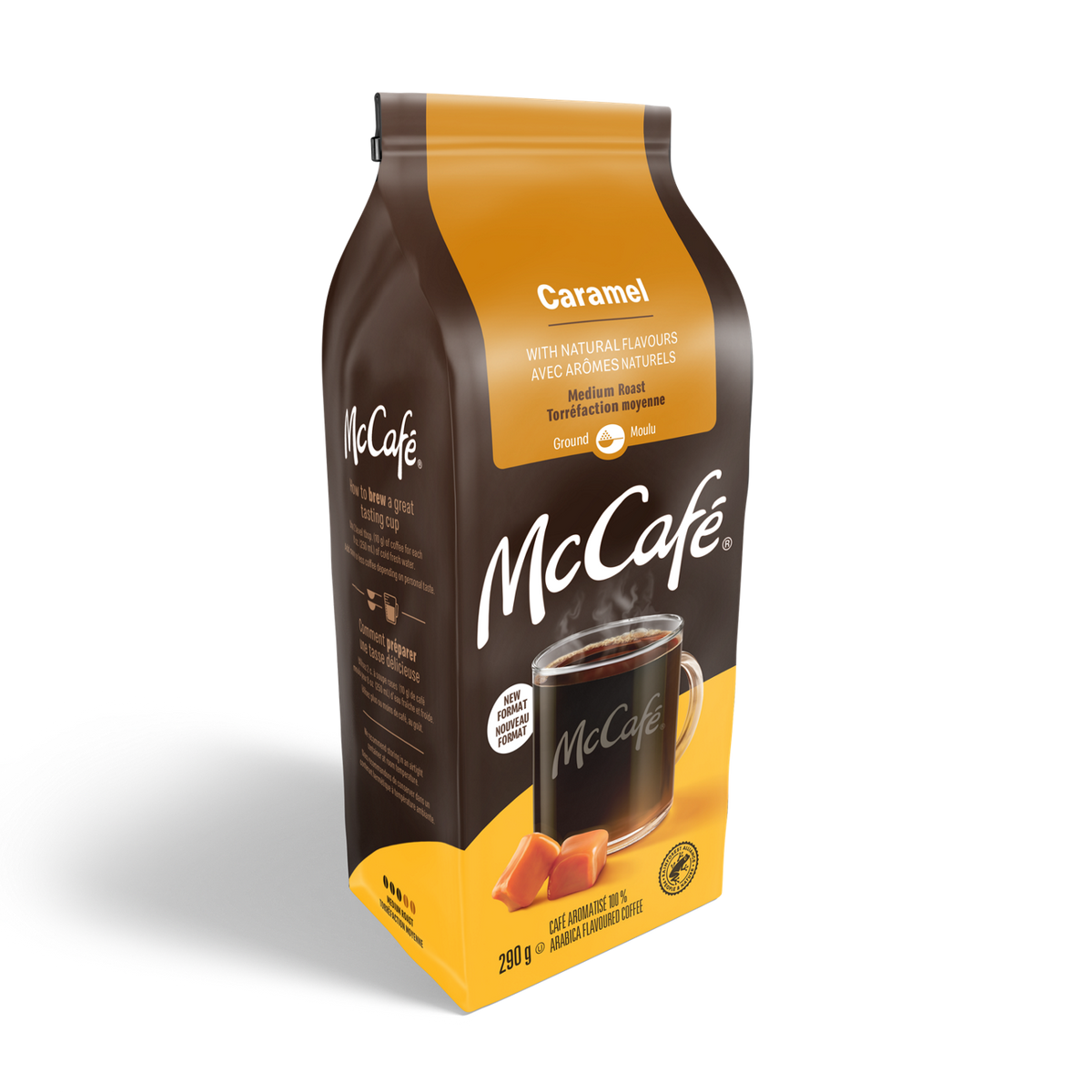 McCafé Premium Caramel Flavoured Medium Roast Ground Coffee U0