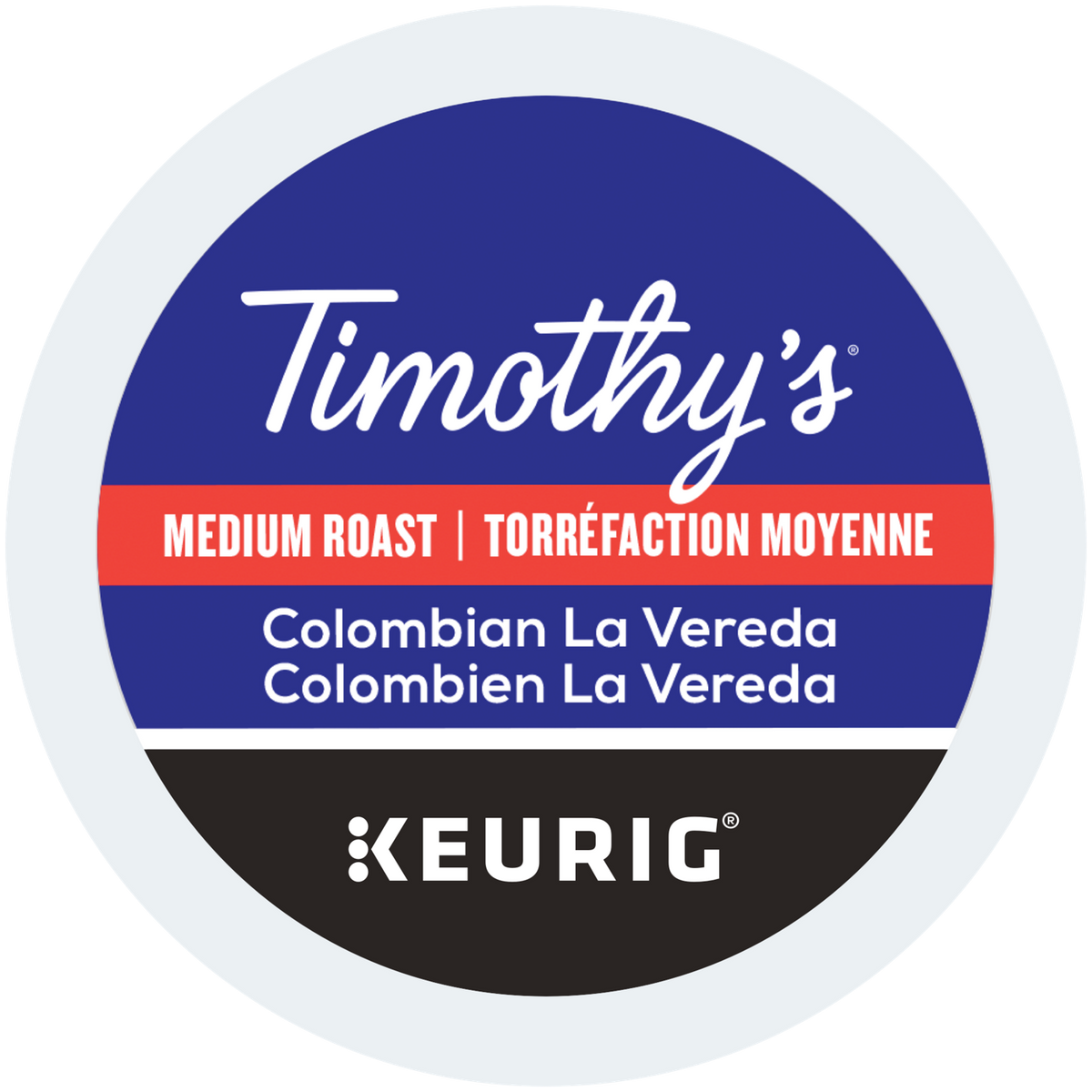 Timothy's Colombian La Vereda Medium Roast Coffee X9