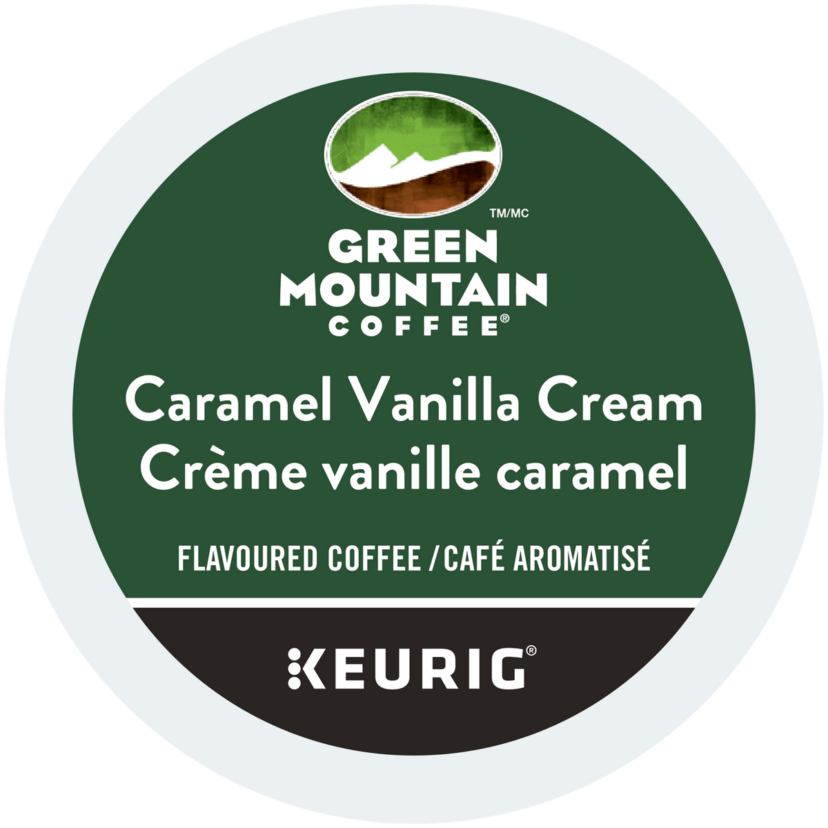 Green Mountain Coffee Caramel Vanilla Cream Light Roast Coffee Q0