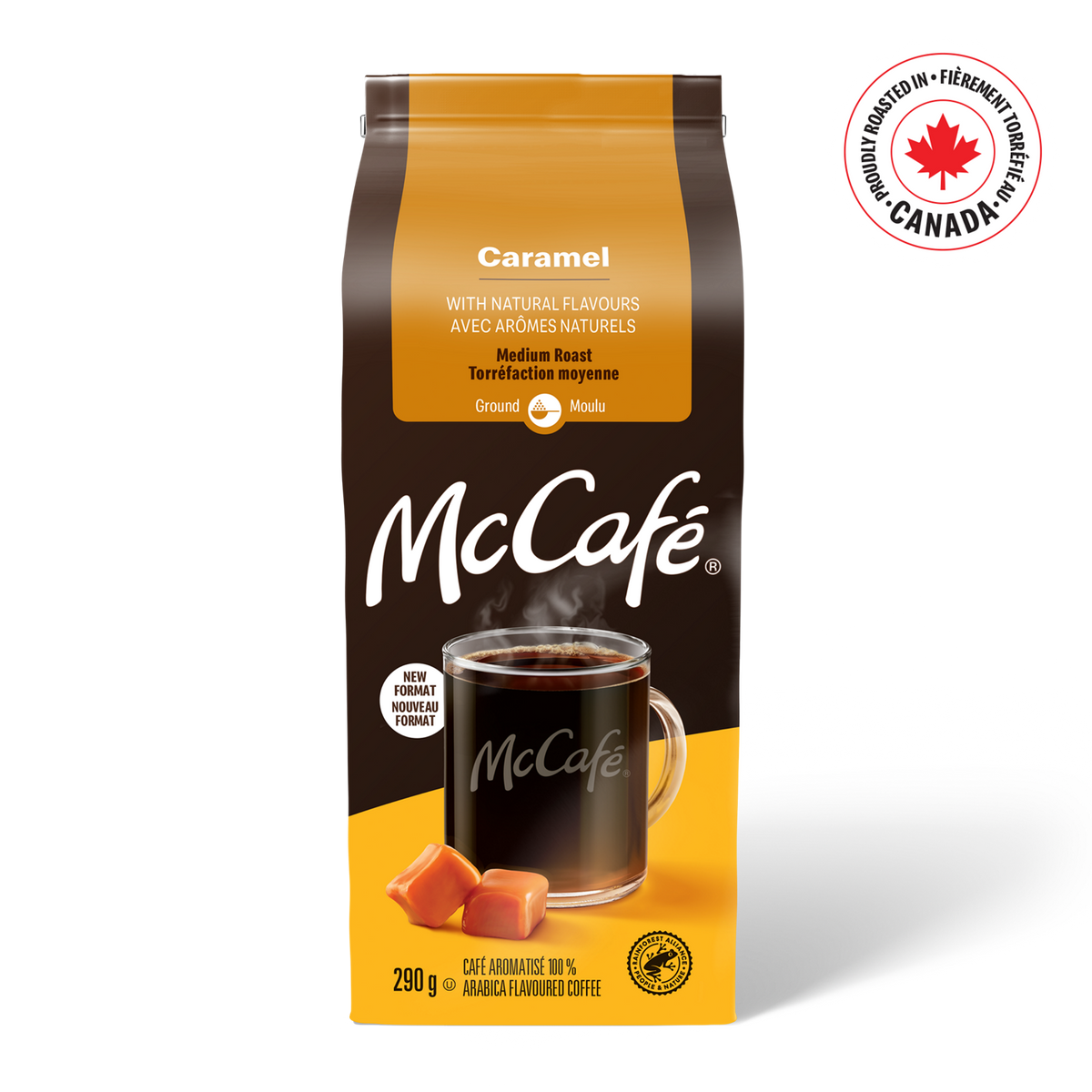 McCafé Premium Caramel Flavoured Medium Roast Ground Coffee U0