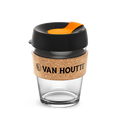 Van Houtte® cork-sleeve glass mug G0