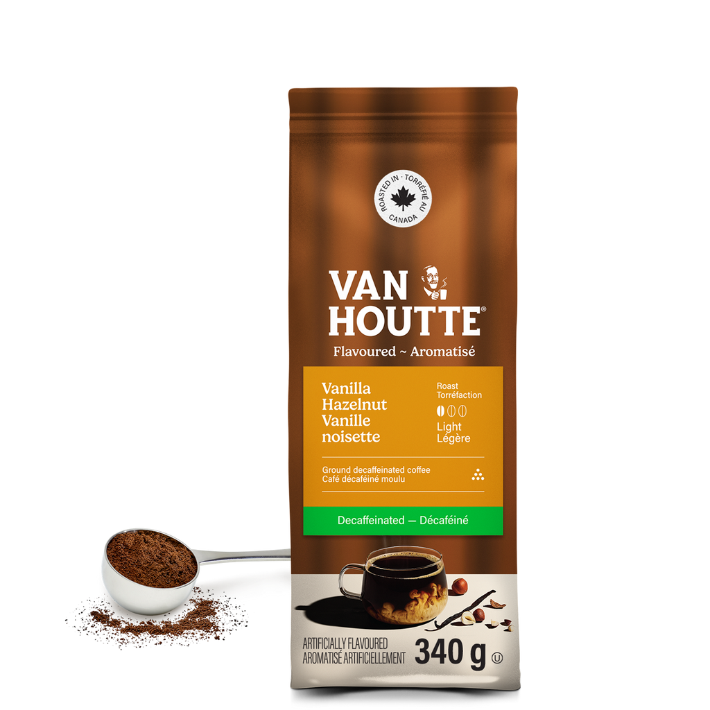 Van Houtte Vanilla Hazelnut Decaf Light Roast Ground Coffee Y2